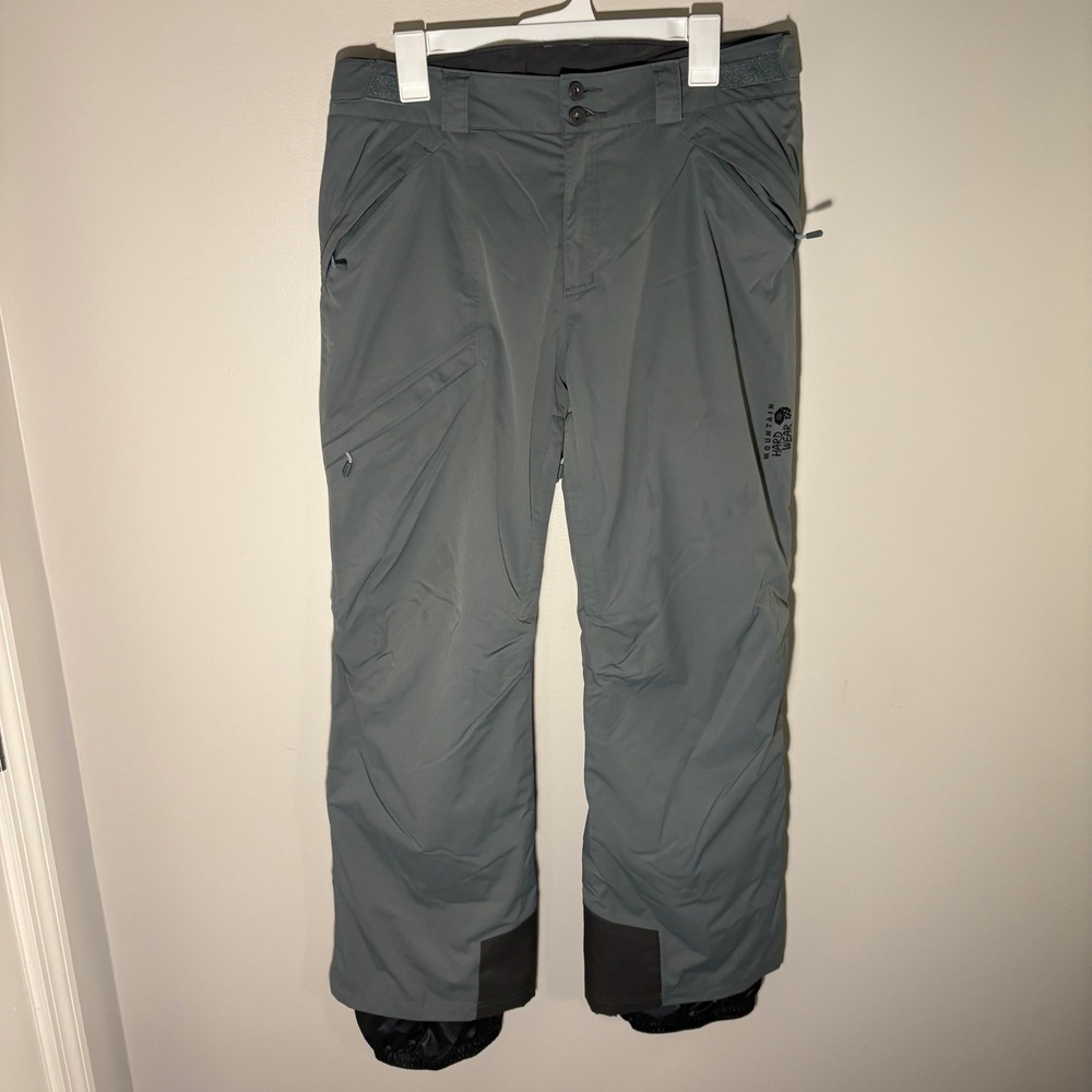Mountain Hardwear Mens Gray Snow Pants RECCO Rescue Technology Size Medium M